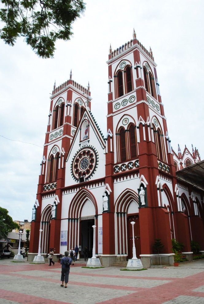 Basilica of Sacred Heart Church French stained glass tour from Madurai – Pondy