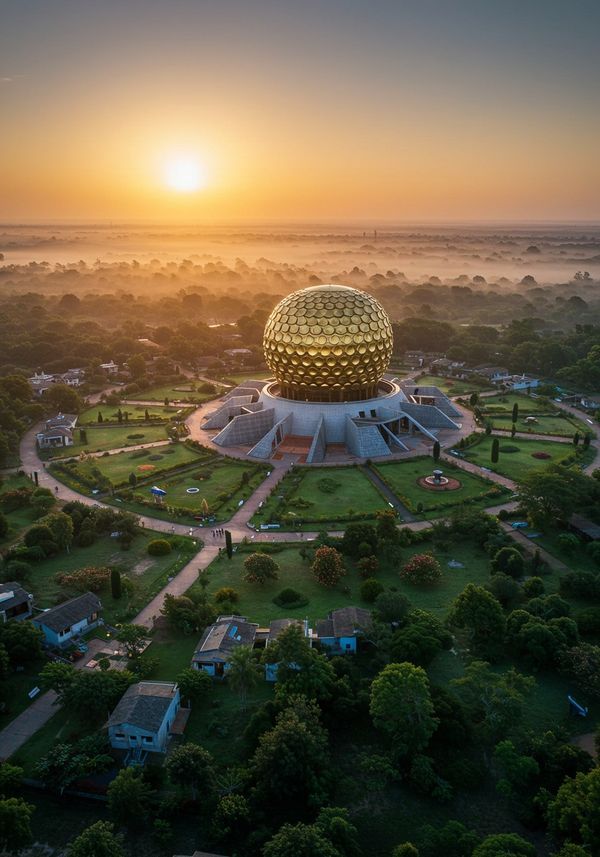 Pondicherry tour from Madurai – Auroville Matrimandir and French Quarter